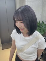 ミル 心斎橋(MIL)&nbsp;ラベンダーグレージュ/大人可愛いワンカールボブ/心斎橋
