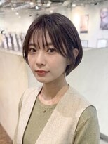 ノラ ヘアーサロン(NORA HAIR SALON)&nbsp;【ERI】秋カラーアッシュオリーブ◎小顔大人可愛いショート
