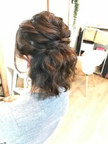 ロカット サロン(Roquat Salon)&nbsp;くるりんぱボブハーフアップアレンジ【ヘアアレンジ/立川/立川】