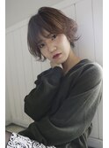 ミックス巻きショート☆シースルーバングで可愛さアップ◎