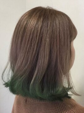 シュシュ ヘアーメイク プロフェッショナル(chou chou) 裾カラー ベージュ+グリーン