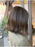 crenierで作るカーキグレージュのAラインボブ●