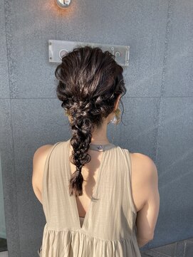 クーヘアー(coohair) 編みおろしカジュアルアレンジ