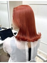 シーン(seen)&nbsp;【くびれヘア×ブラッドオレンジ】小顔カット　ふんわりカール