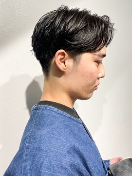 ロイ 南青山 表参道(ROI) メンズニュアンスパーマセンターパートメンズスパイラルパーマ