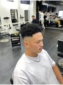 フェード×ショートアフロ