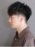 大人ソフトツイストスパイラルパーマツーブロック