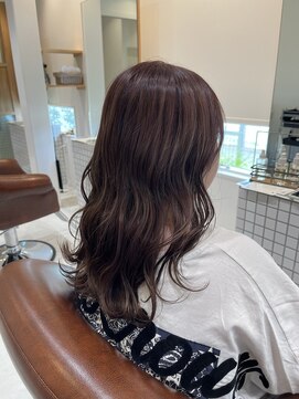 ファスナーグランデ(fustener grande) ナチュラルブラウン×ウェーブ巻き