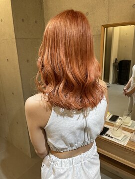 ルミエール(Lumiere) オレンジベージュ「ミディアムレイヤースタイル」