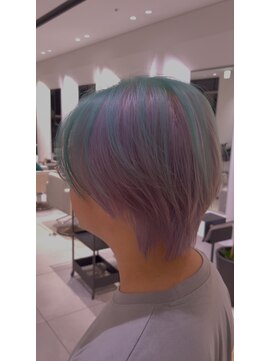 ステア ケース(stair case) ラベンダー×ターコイズブルー