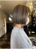 -高知 id-【白髪ぼかし】扱いやすい切りっぱなしボブ