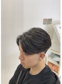 大分メンズ毛流れニュアンスフェザーパーマ刈り上げセンター
