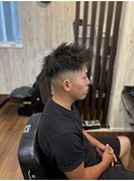 スキンフェード+ツイストスパイラル