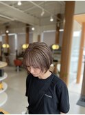 くすみベージュ/ラベンダーミルクティー