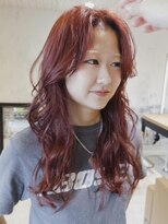 ボコカ(bococa)&nbsp;【macana指名】ワインレッド暖色レイヤーカット向ヶ丘遊園