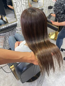 アローズ 久留米店(arose) 大人可愛い透明感立体感グレージュ×エアストレート