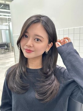 エース 梅田店(ace) ミディアムレイヤー/大阪/梅田/茶屋町/前髪なし/韓国/艶髪