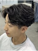 仙台センターパートフェザーパーマニュアンスパーマ毛流れパーマ