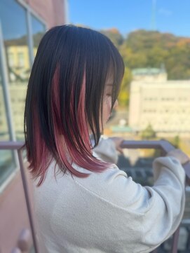 ビアージュ(Viage) #インナーカラー #ピンク #ダブルカラー #ケアブリーチ