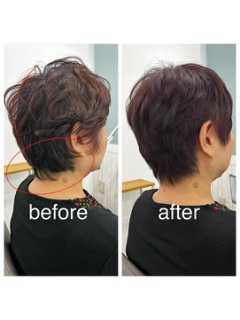 メモリーズ 水天宮前店(Memories) 白髪ぼかし50代ショートリタッチ似合わせカット