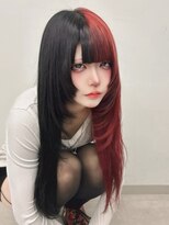 ラピステン 福岡天神 大名店(Lapis)&nbsp;ブリーチ/エクステ/赤黒/レイヤーカット/サブカル地雷/落ちる黒