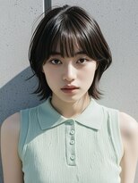 エイチ ウルフカット 大阪梅田(811)&nbsp;50代ハンサムショートショートバレイヤージュクラゲヘアパーマ