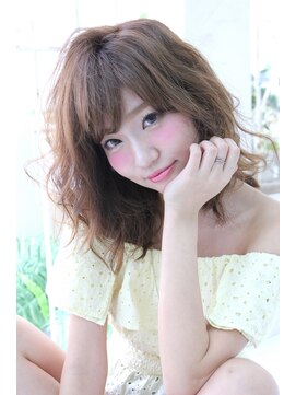 ヘアデザイン ラポール 茨木店(hair design Rapport) くせ毛風無造作ウェーブでラウンドボブディ