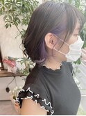【GoofyTokyo銀座/渋谷トモヒロ】インナーカラーラベンダー/ボブ