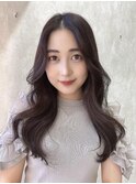 大人ガーリー/前髪/顔周りレイヤー×ブリーチなし韓国ヘア[新宿]