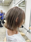 白髪染め剥がし/ハイライトグレージュカラー