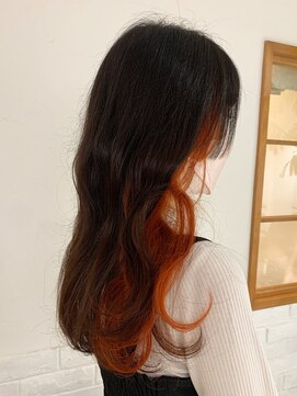 リリィ ヘアデザイン(LiLy hair design) Lilyhairdesign・インナーカラー／オレンジ