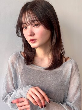 ラフ フロム ガーデン(Laf from GARDEN) セミディ/くびれ/姫カット/シアーカラー/ダークアッシュ/韓国風