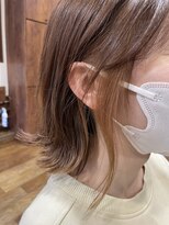 美容室ヒラトヤ 仙北店&nbsp;透明感大人可愛いインナーカラー×くびれレイヤーカットミディ