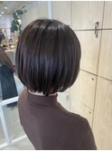 20代30代40代抜け感ショートボブチョコレートブラウン