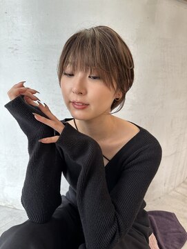 ロンドエニカ 大宮(Lond enika) イメチェン外ハネボブ美髪ワイドバングレイヤーショート/大宮