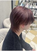 センターパートウルフ