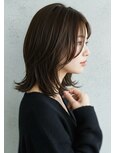 30代40代50代外ハネミディアムレイヤー髪質改善酸性ストレート