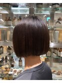 ストレートパーマボブ◎艶髪トリートメント×小顔カット