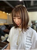 大人可愛い20代30代40代◎ハイライトカラー外ハネヘア