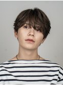 ラウンドマッシュシースルー韓国フェザーパーマ
