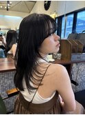 黒髪ロングレイヤー/縮毛矯正/カラー同時施術OK/代官山/恵比寿