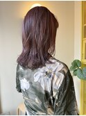〈浅草 半個室〉ワンカールパーマ×ローズピンク