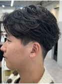 MEN'S HAIR/ブルーブラック/フェザーパーマ/錦糸町