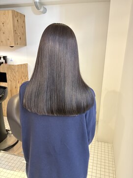 ベンジー 薬院大通店(benji) ブリーチなしWカラーで透明感グレージュ