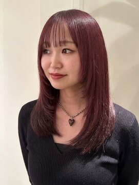 トリッカ シブヤ(TRICCA SHIBUYA) レイヤー/暖色/チェリーレッド/ミディアムレイヤー