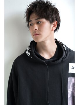 フレーム へアアンドトリートメント 天王寺北口店(FRAME) 【FRAME 天王寺あべの/メンズ】ブラック2ブロックショート