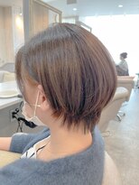 ジーナ 銀座(Zina)&nbsp;大人可愛い20代30代40代小顔丸み前下がりショートボブ！