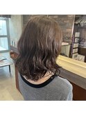 ナチュラルパーマ×ミディアム