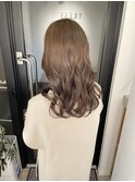 ブリーチなしダブルカラー　ベージュカラー　オリーブベージュ