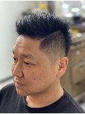 メンズ七三ライン入スキンフェード